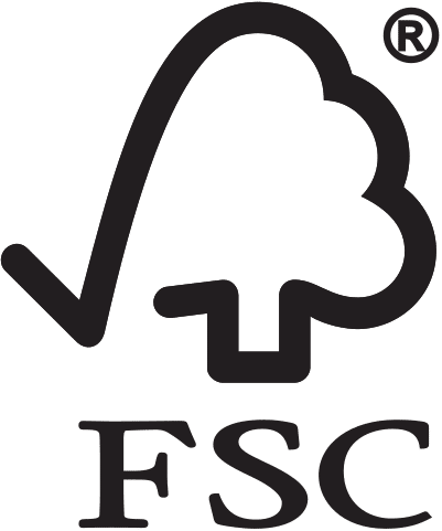 FSC certified logo – responsibly sourced and sustainably managed timber.